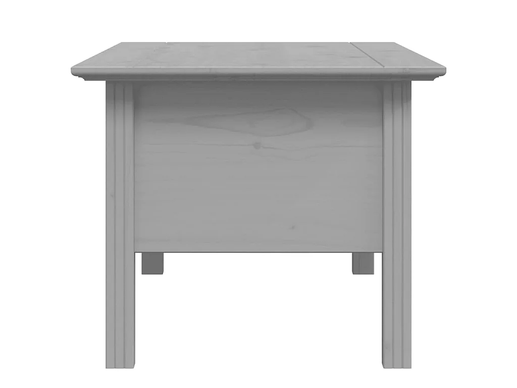 Tavolino da Salotto BODO 100x55x46cm Legno Massello Pino Grigio