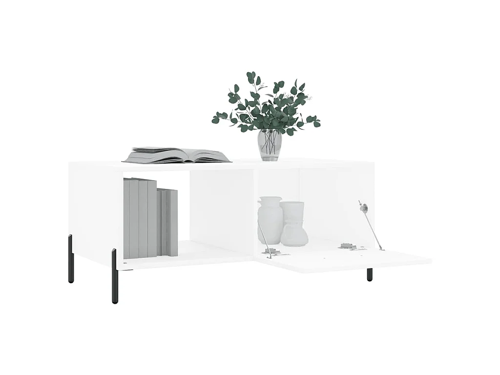 Salontafel 90x50x40 cm bewerkt hout wit