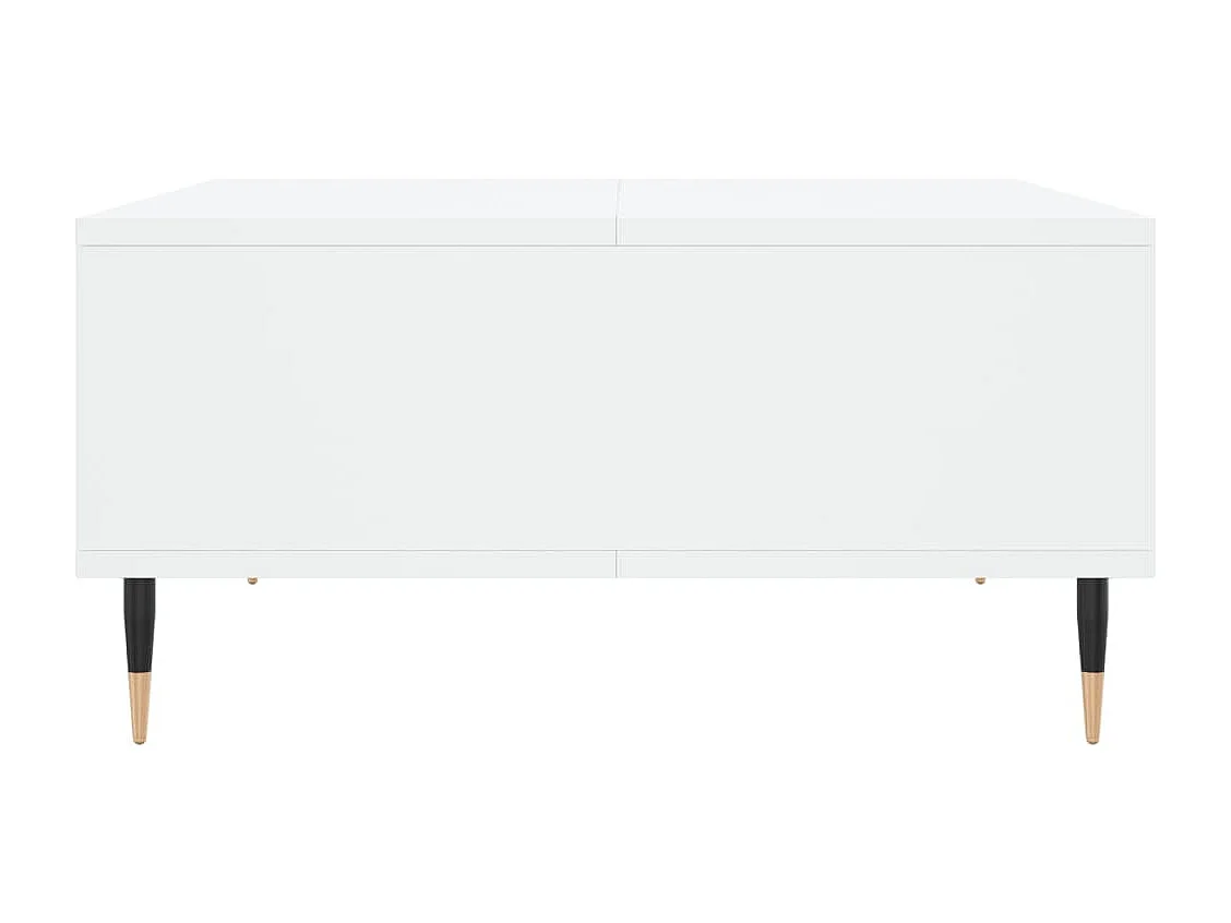 Table basse blanc 60x60x30 cm bois d'ingénierie