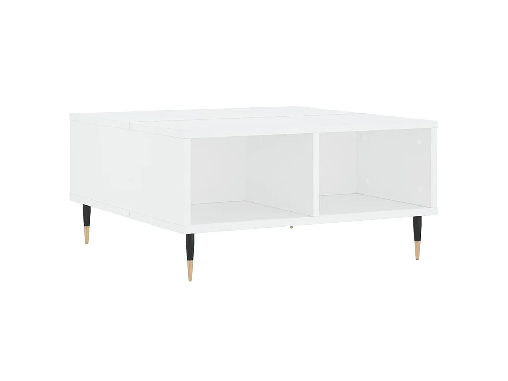 Salontafel 60x60x30 cm bewerkt hout wit