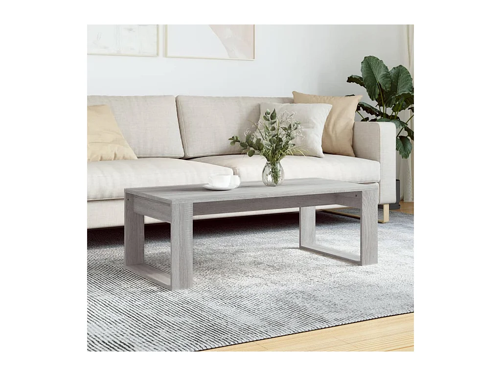 Couchtisch Grau Sonoma 102x50x35 cm Holzwerkstoff