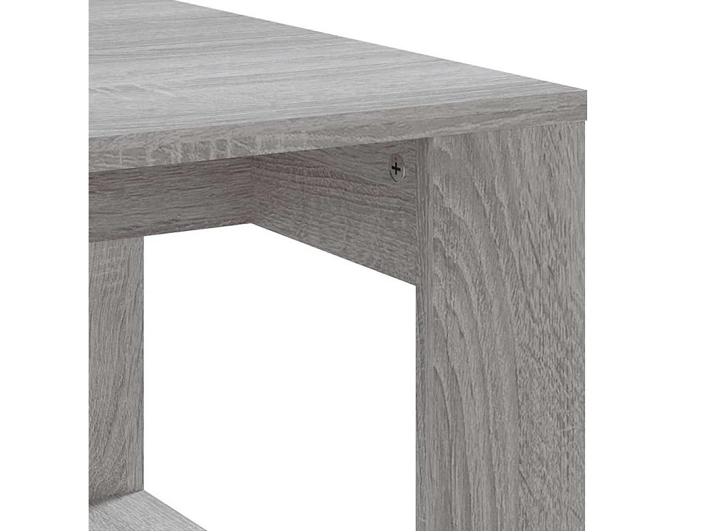 Table basse sonoma gris 102x50x35 cm bois d'ingénierie