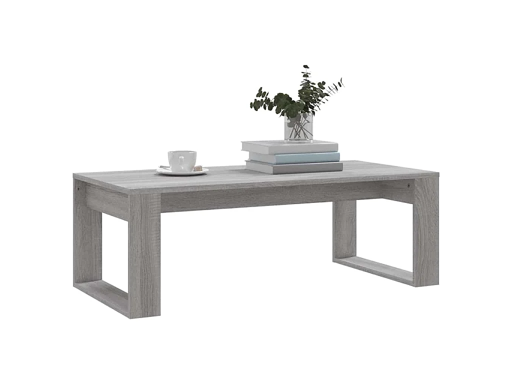 Table basse sonoma gris 102x50x35 cm bois d'ingénierie
