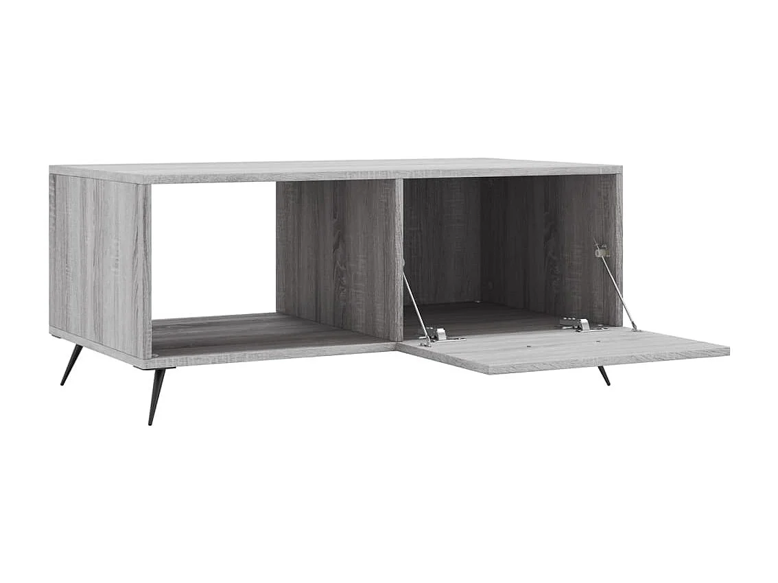 Table basse sonoma gris 90x50x40 cm bois d'ingénierie