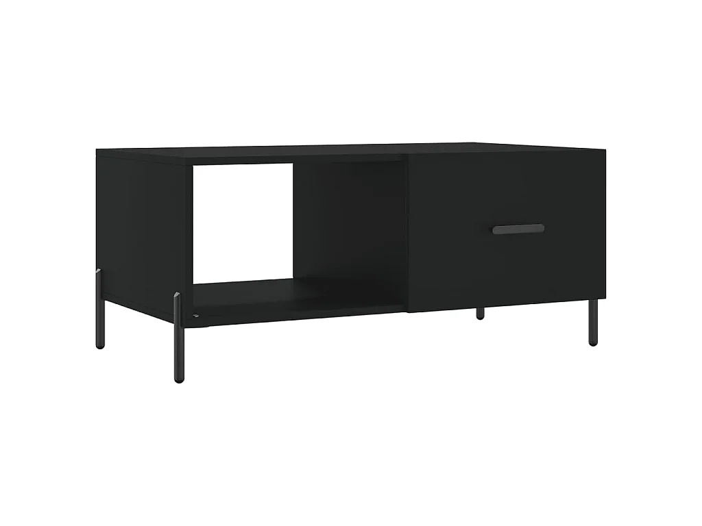 Table basse noir 90x50x40 cm bois d'ingénierie