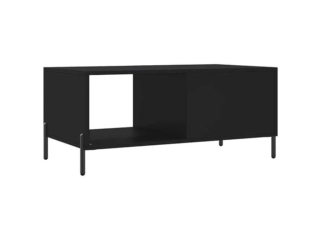 Table basse noir 90x50x40 cm bois d'ingénierie