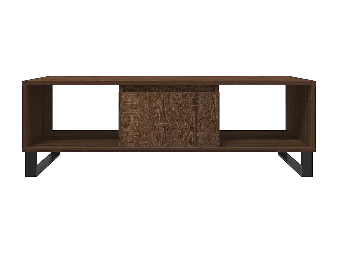 Table basse chêne marron 104x60x35 cm bois d'ingénierie