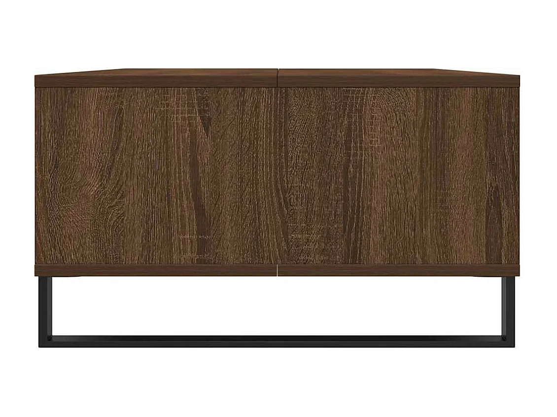 Mesa de centro madera de ingeniería roble marrón 104x60x35 cm