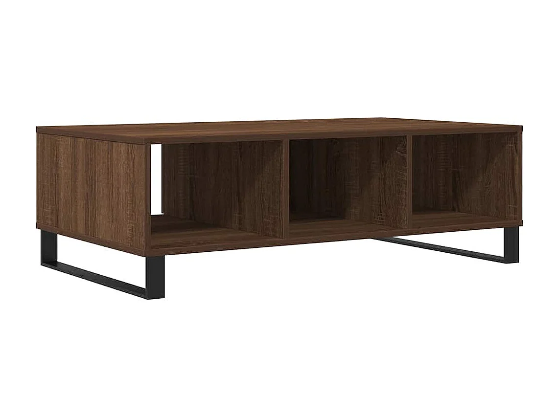 Mesa de centro madera de ingeniería roble marrón 104x60x35 cm