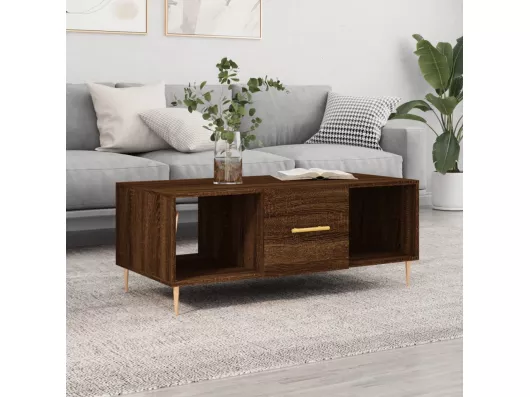 Kauf Unique Couchtisch Braun Eichen-Optik 102x50x40 cm Holzwerkstoff