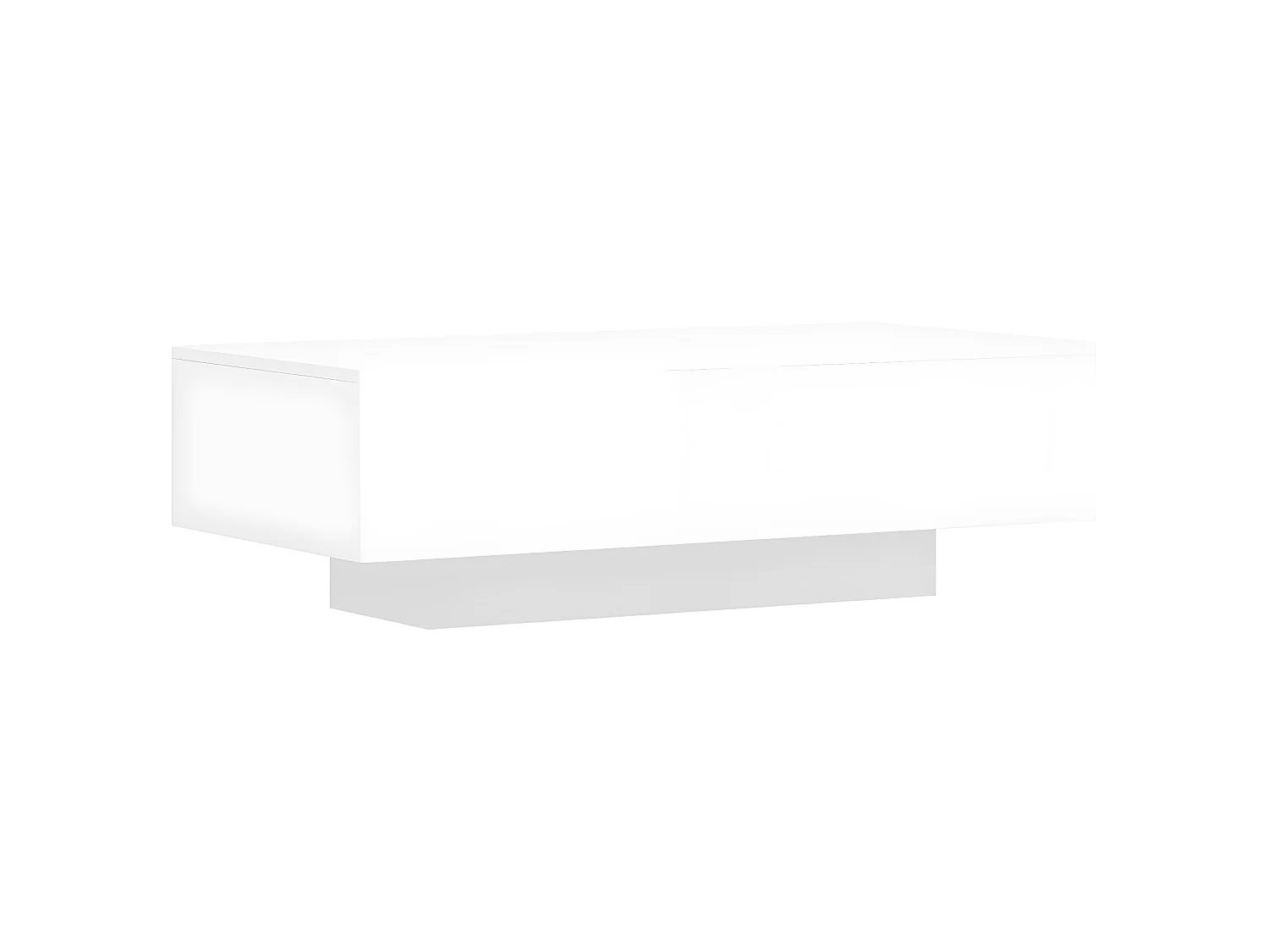 Hoogglans salontafel 100x49,5x31 cm moderne engineering hout met groot oppervlak - Montage vereist