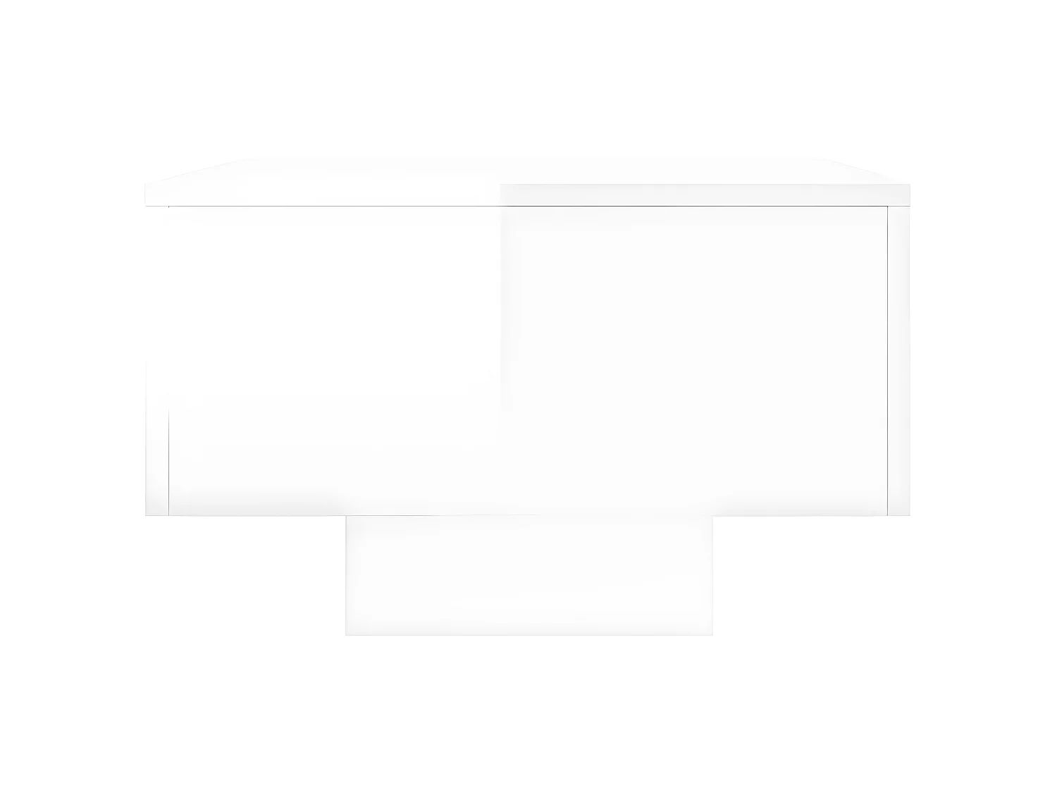 Hoogglans salontafel 100x49,5x31 cm moderne engineering hout met groot oppervlak - Montage vereist