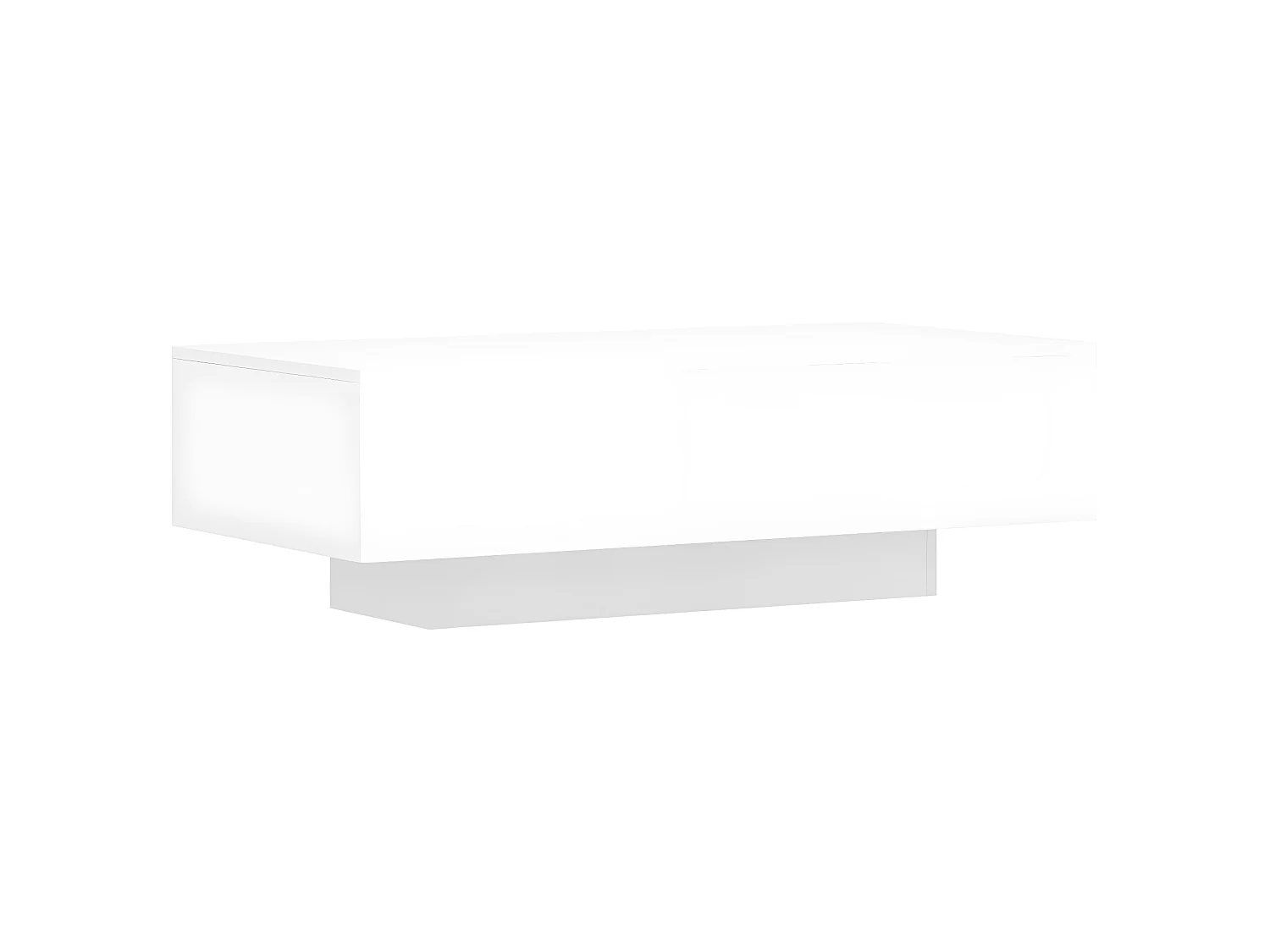 Hoogglans salontafel 100x49,5x31 cm moderne engineering hout met groot oppervlak - Montage vereist