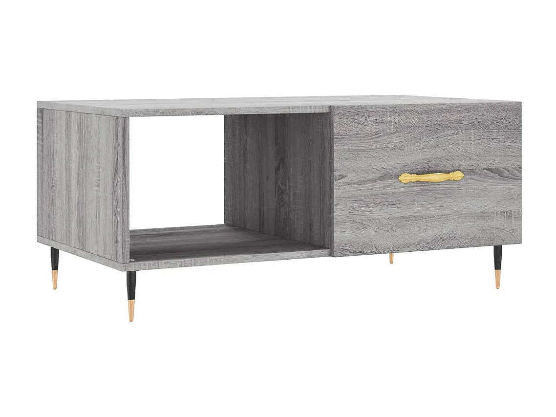 Table basse sonoma gris 90x50x40 cm bois d'ingénierie