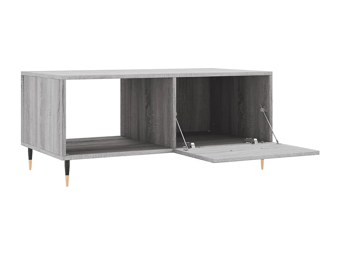 Table basse sonoma gris 90x50x40 cm bois d'ingénierie