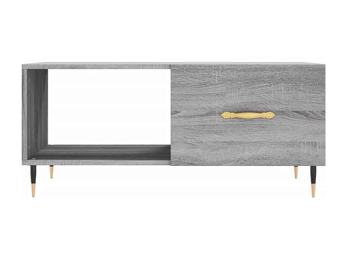 Table basse sonoma gris 90x50x40 cm bois d'ingénierie
