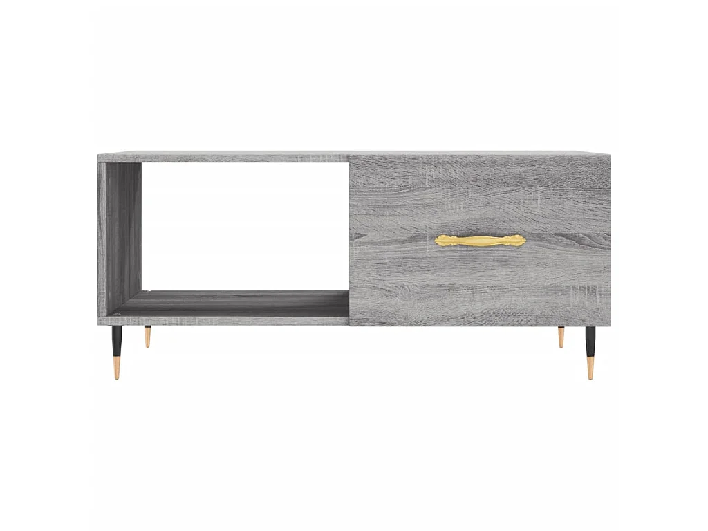 Table basse sonoma gris 90x50x40 cm bois d'ingénierie