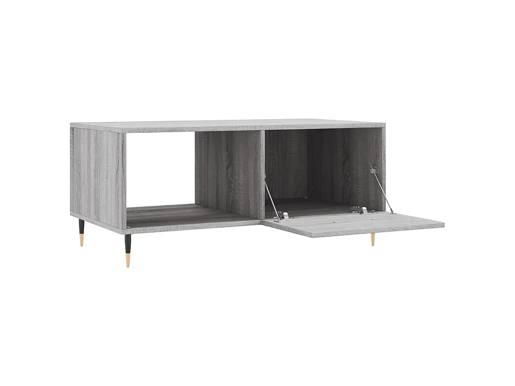 Table basse sonoma gris 90x50x40 cm bois d'ingénierie