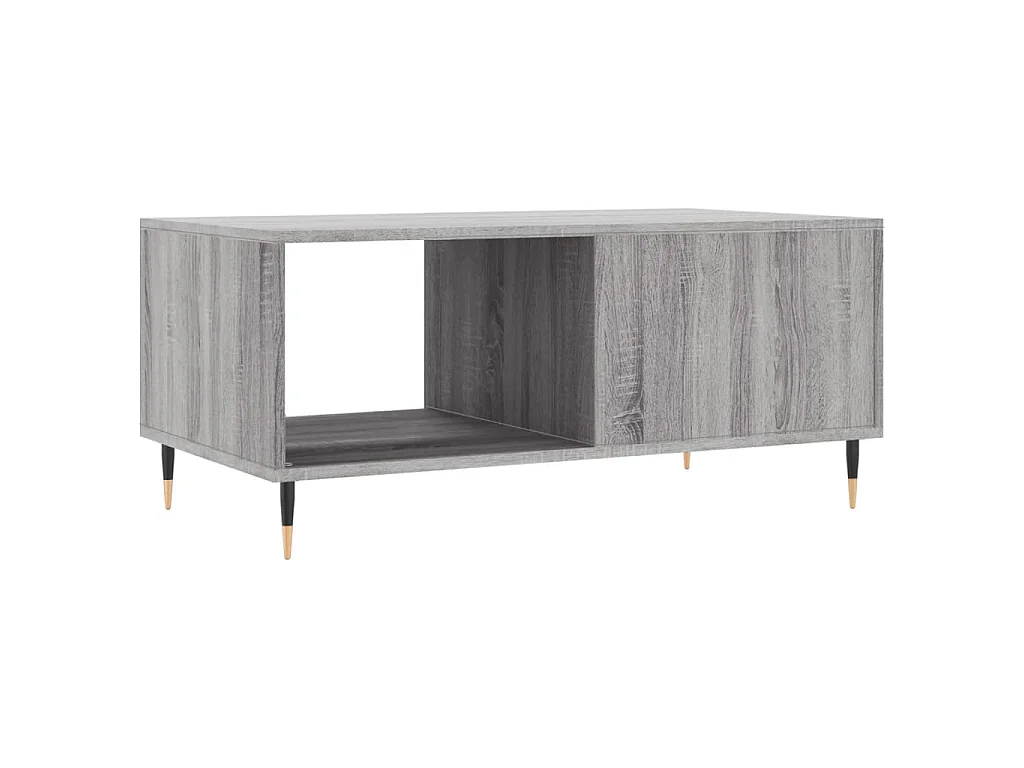 Table basse sonoma gris 90x50x40 cm bois d'ingénierie