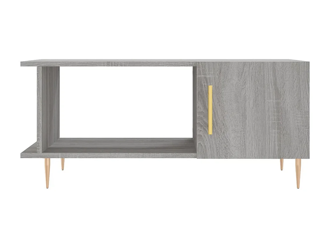 Salontafel 90x50x40 cm bewerkt hout grijs sonoma eikenkleurig
