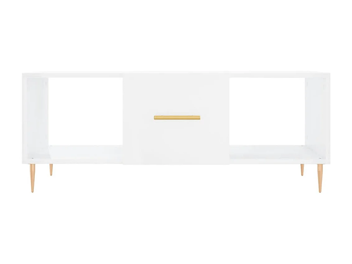 Couchtisch Hochglanz-Weiß 102x50x40 cm Holzwerkstoff