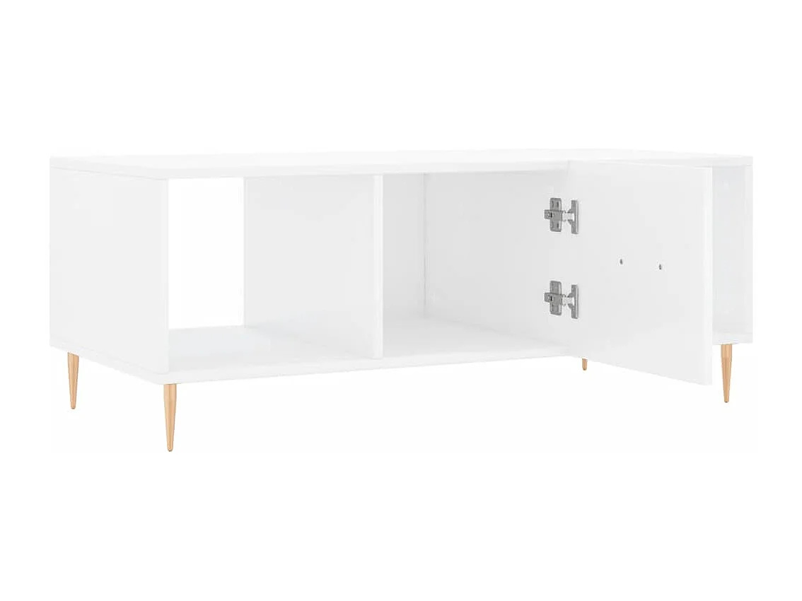 Couchtisch Hochglanz-Weiß 102x50x40 cm Holzwerkstoff