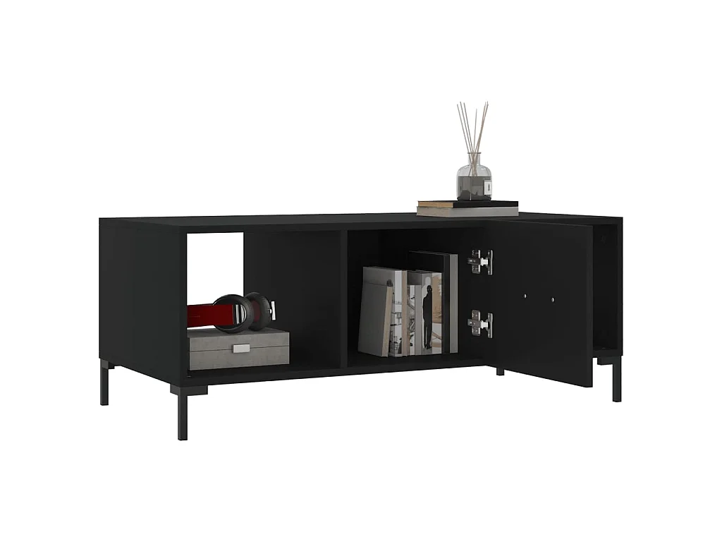 Table basse noir 102x50x40 cm bois d'ingénierie