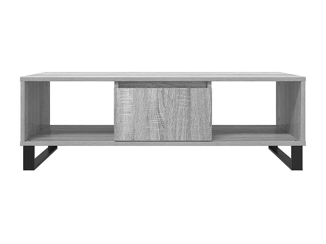 Table basse sonoma gris 104x60x35 cm bois d'ingénierie