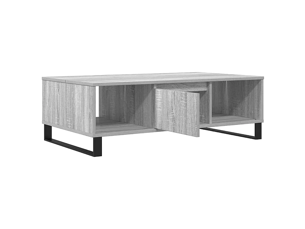 Table basse sonoma gris 104x60x35 cm bois d'ingénierie
