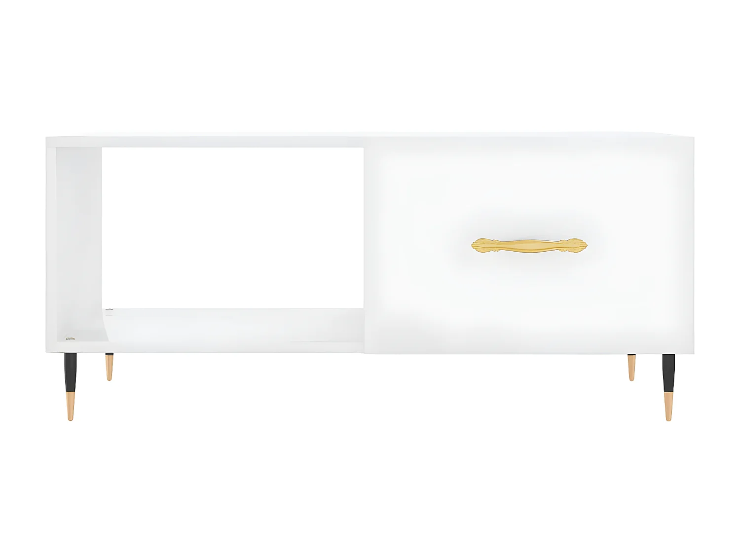 Couchtisch Hochglanz-Weiß 90x50x40 cm Holzwerkstoff