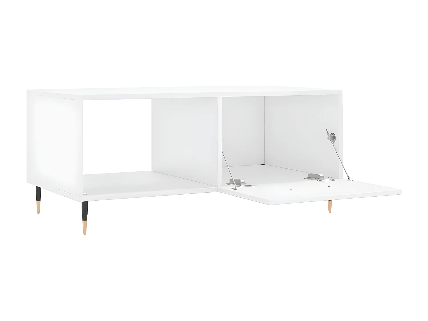 Couchtisch Hochglanz-Weiß 90x50x40 cm Holzwerkstoff