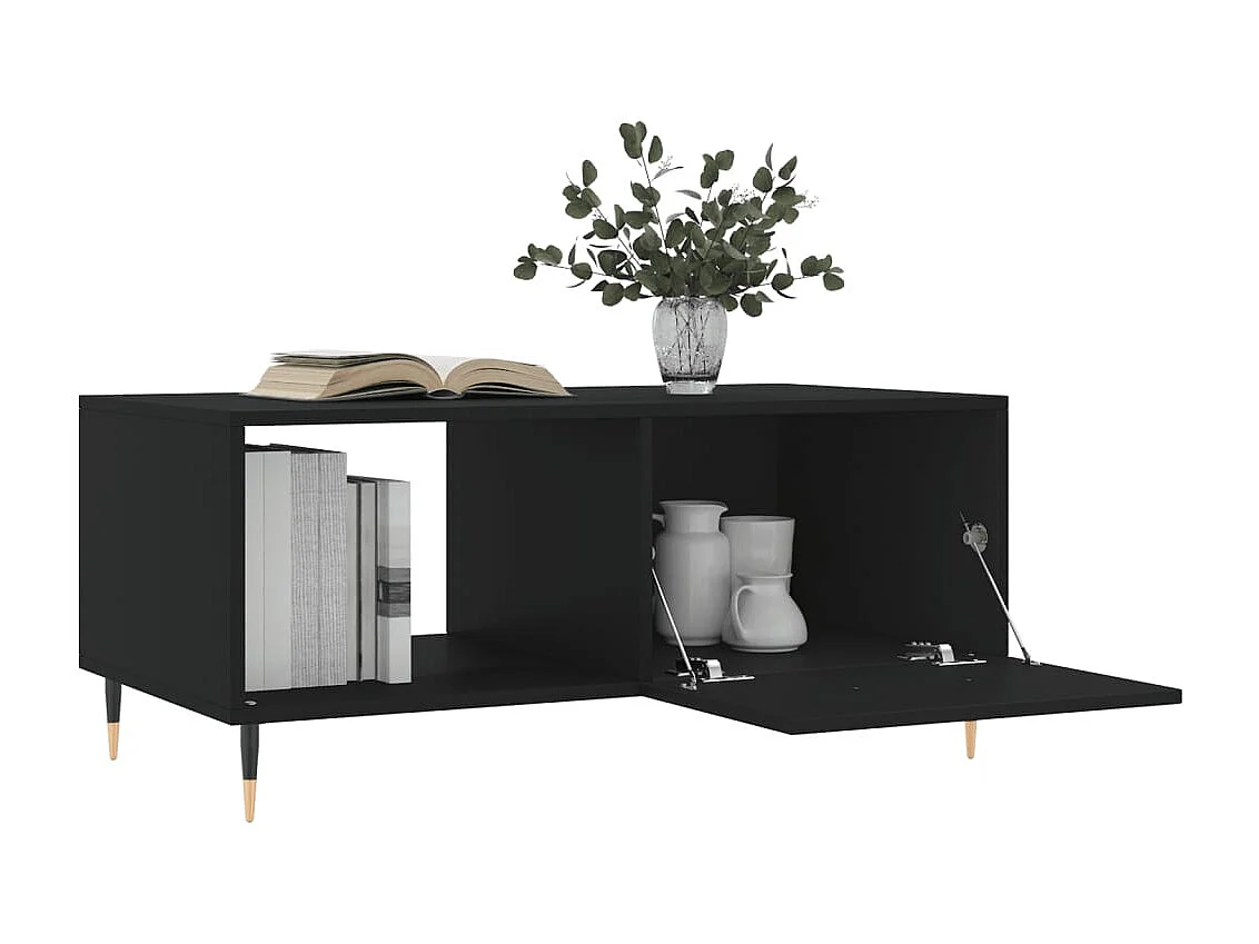 Mesa de centro 90x50x40 cm madeira processada preto