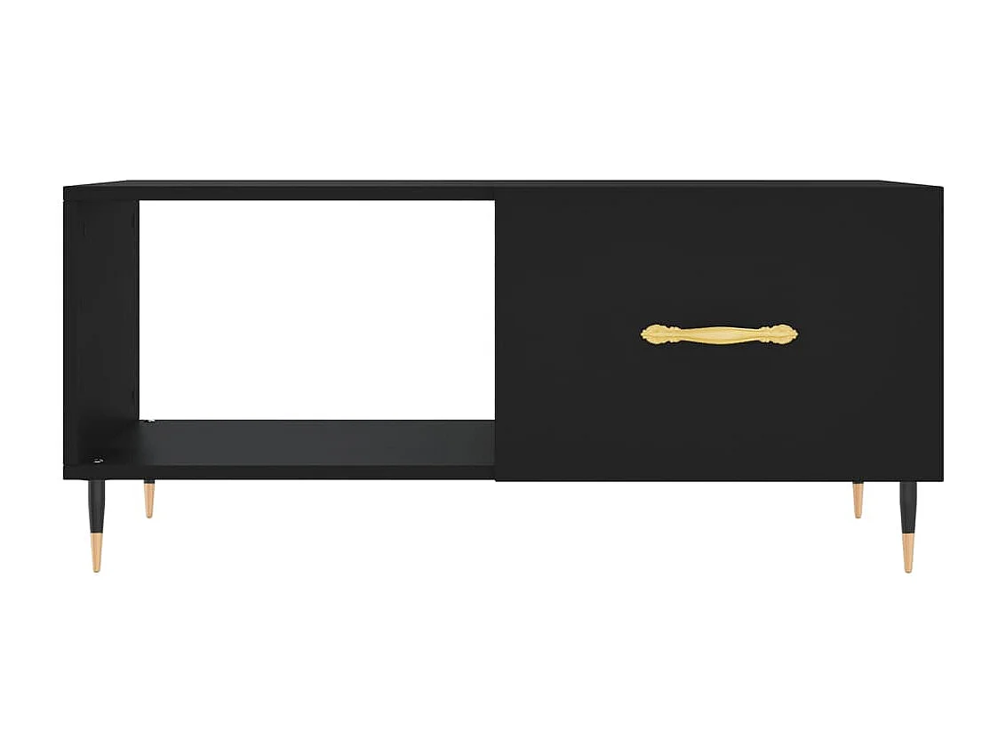 Mesa de centro 90x50x40 cm madeira processada preto