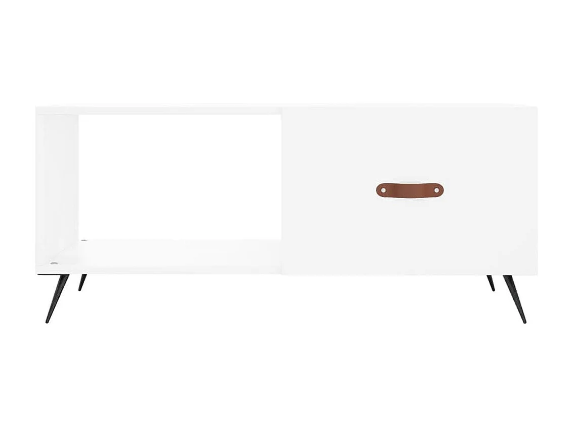 Table basse blanc 90x50x40 cm bois d'ingénierie