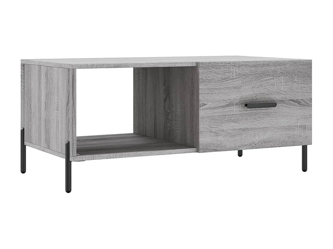 Salontafel 90x50x40 cm bewerkt hout grijs sonoma eikenkleurig