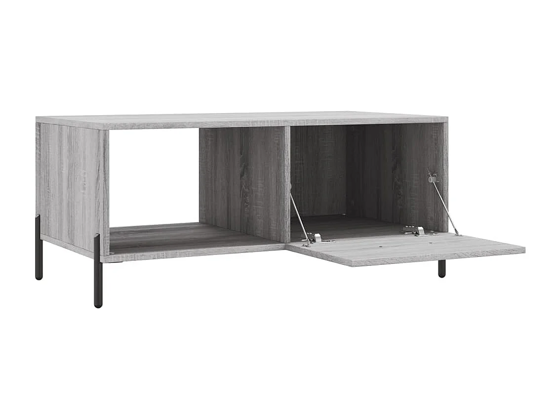 Salontafel 90x50x40 cm bewerkt hout grijs sonoma eikenkleurig
