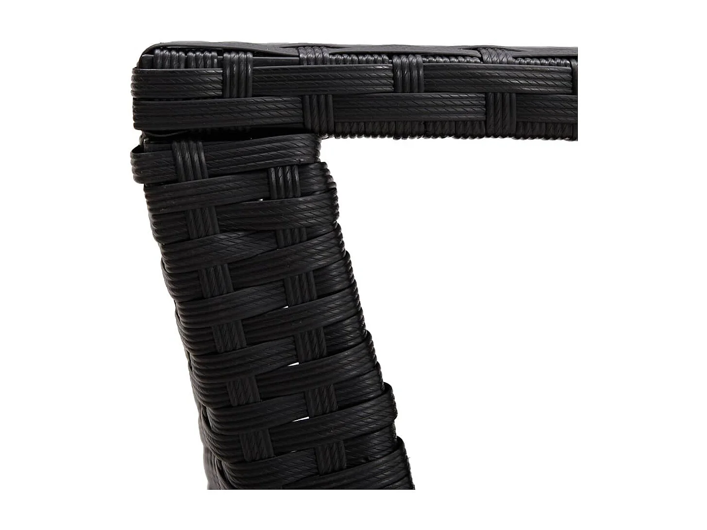 Couchtisch Schwarz 100x50x40 cm Poly Rattan