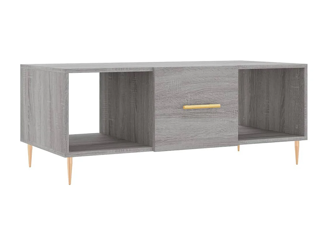 Mesa de centro 102x50x40cm derivados de madeira cinzento sonoma