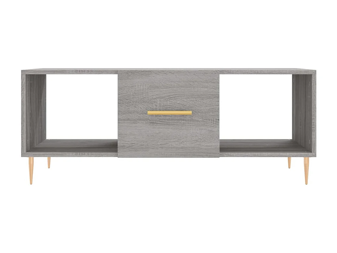 Table basse sonoma gris 102x50x40 cm bois d'ingénierie