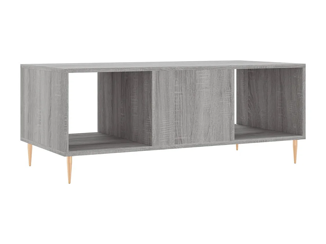 Table basse sonoma gris 102x50x40 cm bois d'ingénierie