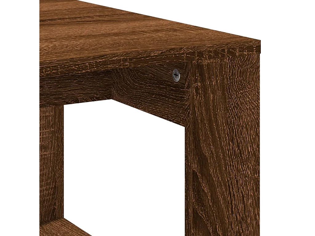 Tavolino Salotto Rovere Marrone 102x50x35 cm Legno Multistrato