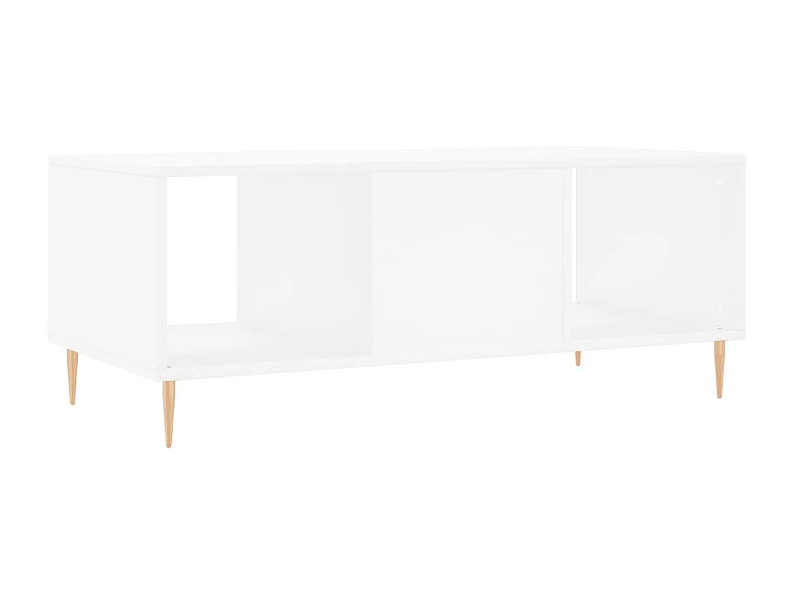 Table basse blanc 102x50x40 cm bois d'ingénierie