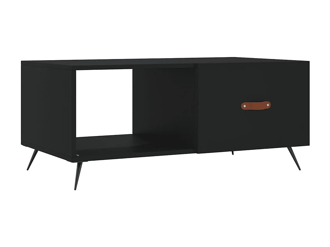 Table basse noir 90x50x40 cm bois d'ingénierie