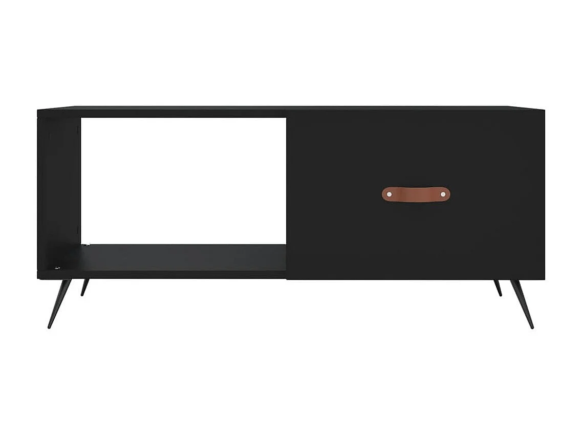 Table basse noir 90x50x40 cm bois d'ingénierie