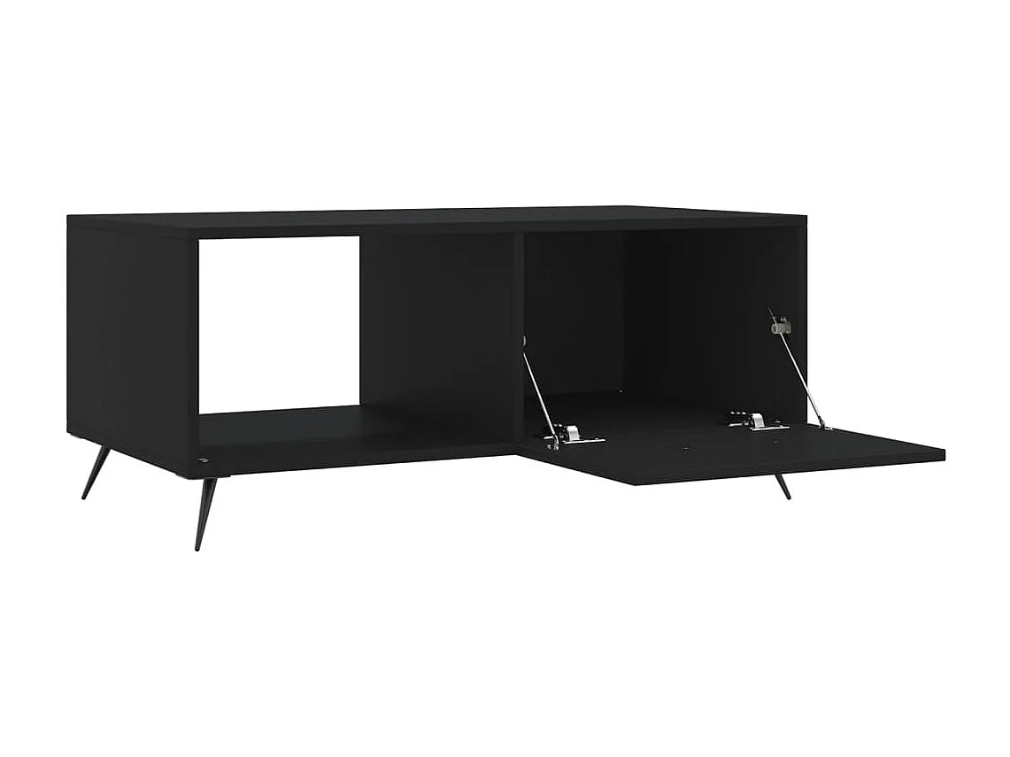Table basse noir 90x50x40 cm bois d'ingénierie