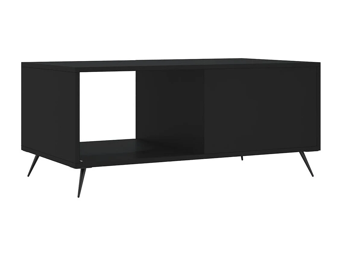 Table basse noir 90x50x40 cm bois d'ingénierie