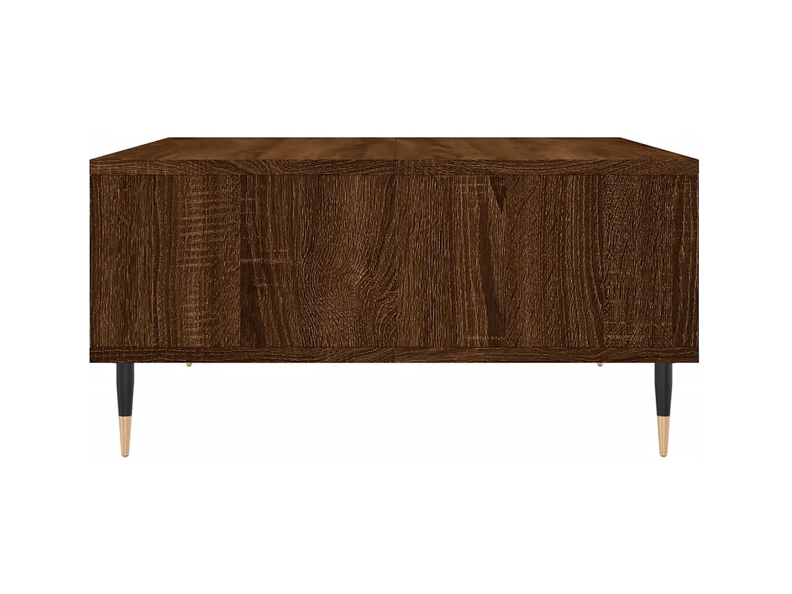 Table basse chêne marron 60x60x30 cm bois d'ingénierie