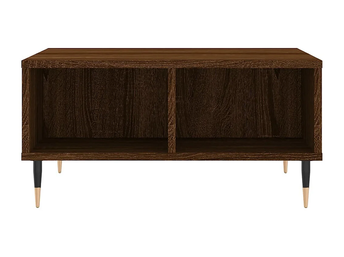 Table basse chêne marron 60x60x30 cm bois d'ingénierie