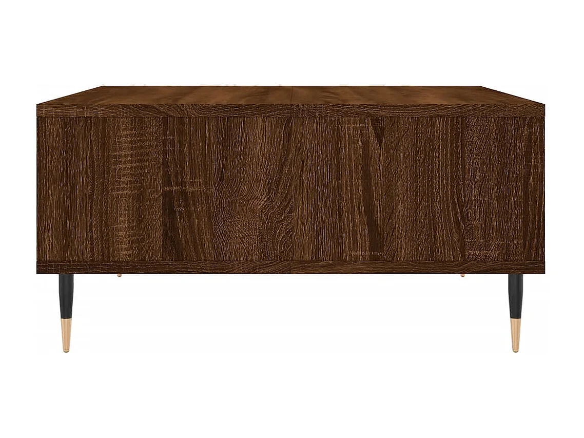 Table basse chêne marron 60x60x30 cm bois d'ingénierie