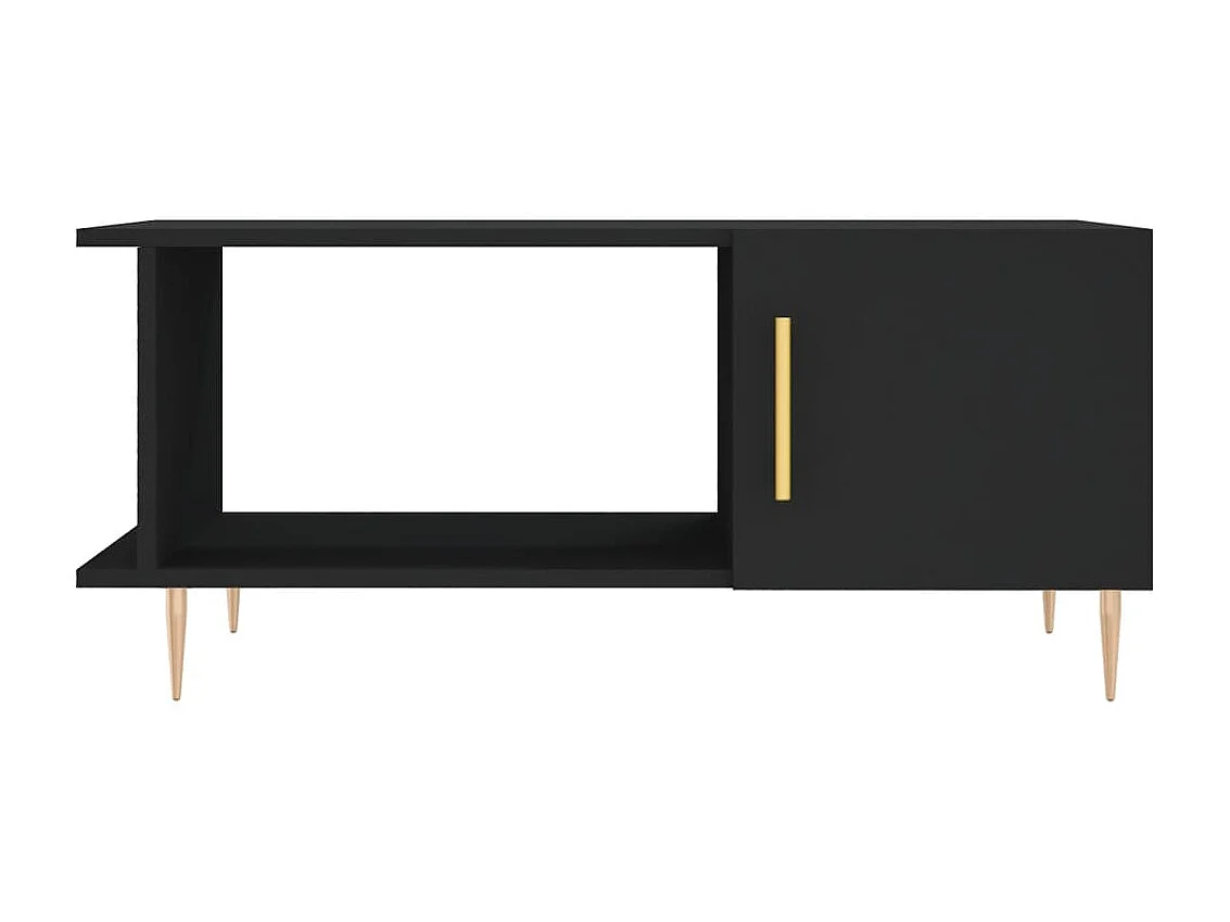 Table basse noir 90x50x40 cm bois d'ingénierie